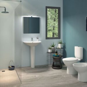 Seinapealne wc pott MORNING RIMLESS 52 (prill-lauaga) RAK