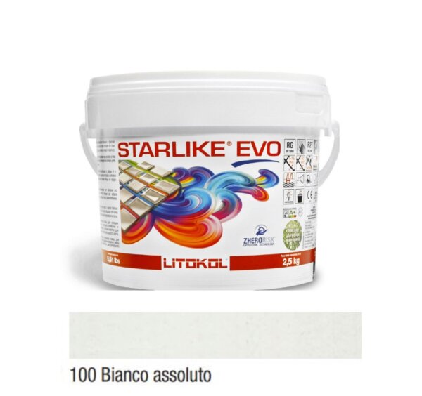 Epoksīda šuvju aizpildītājs  2,5kg STARLIKE EVO 100 Bianco Assoluto