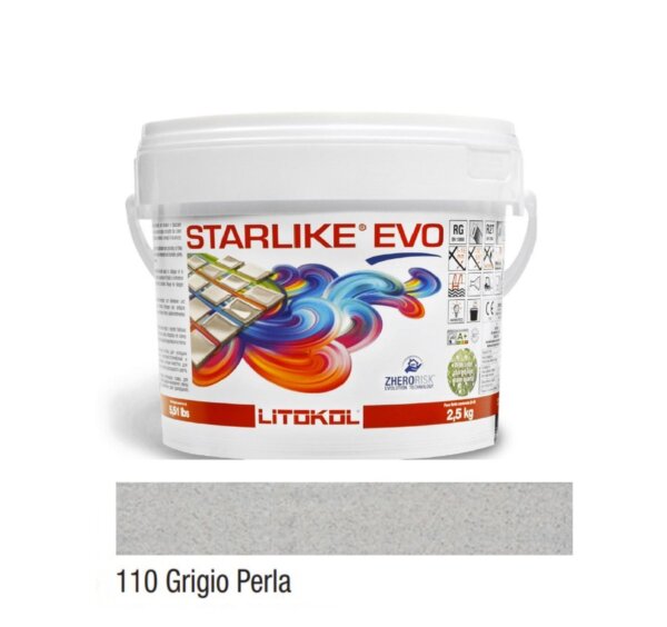 Эпоксидная затирочная смесь 2,5kg STARLIKE  EVO 110 Grigio Perla