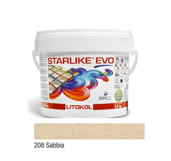 Эпоксидная затирочная смесь 2,5kg STARLIKE  EVO 208 Sabbia
