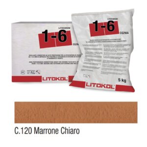 Cementa bāzes šuvju pildviela 5kg LITOCHROM 1-6 C.120 Marrone Chiaro