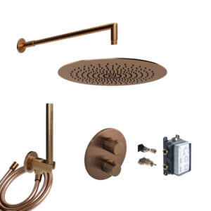 Dušikomplekt termostaadiga ROUND, brushed copper, Noken