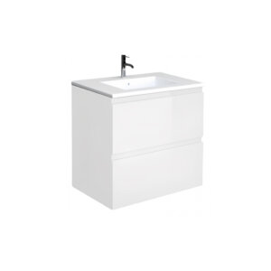 Washbasin cabinet JOY 60 (with sink), Pure White, Rak