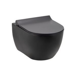 Wall hung wc HILL (seat included), black matt, Seramiksan