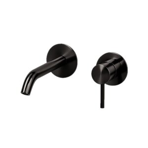 Seinapealne valamusegisti METRICA, shiny brushed black, Daniel