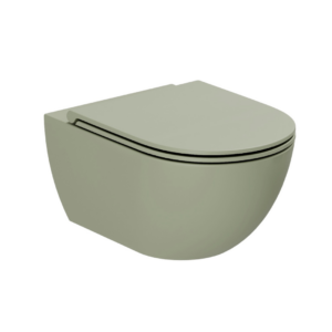 Seinapealne wc pott COMODA (prill-lauaga), roheline matt, AZZURRA