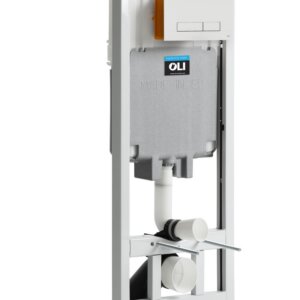 Комплект настенной рамы OLI80 SANITARBLOCK + смывная панель NARROW белая, OLI