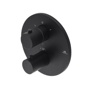 Shower mixer with thermostat ROUND 2-3 outlets, black, Noken