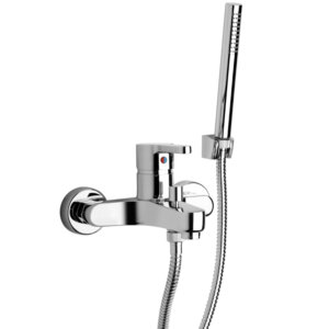 Bath and shower mixer with hand shower and rail kit ARENA, chrome, Paini